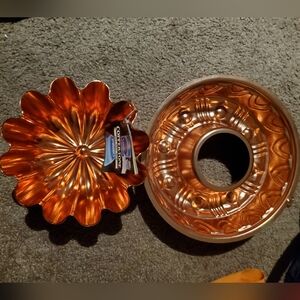 Mirro Vintage Coppertone Pan Jello Mold Lot Of 2